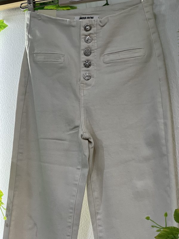 PANTALÓN DENIM BEIGE - Imagen 2