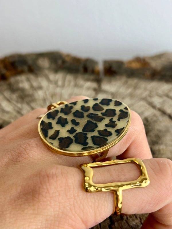 ANILLO DE ACERO LEOPARDO