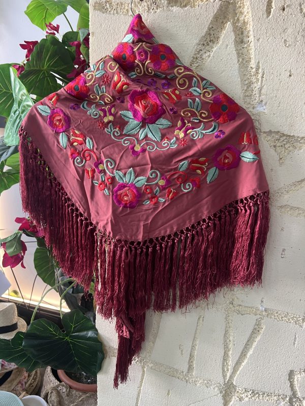 Mantoncillo seda color magenta